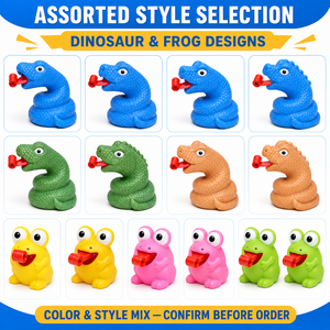 Jouets à presser enroulables, figurines d'animaux variées (dinosaures et grenouilles) pour cadeaux de fête et programmes de cadeaux originaux - Product Image 4