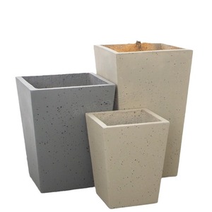 Nuevos materiales de construcción de piedra, maceta de terrazo, maceta redonda de cemento GRC para exteriores, para cafeterías y restaurantes - Product Image 2