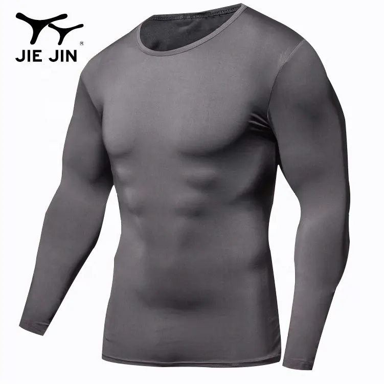 Camiseta personalizada hombres camiseta de compresión para hombre gimnasio corriendo spandex fitness desgaste tops camiseta de Club de ajuste