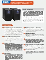 EK3C Seri 20KVA UPS Online Tiga Fasa untuk Perlindungan Pemadaman Listrik di Ruang Komputer