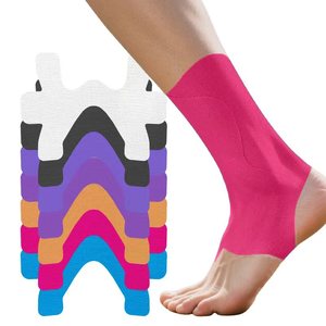 Trước khi cắt bông tăng thể thao màu đỏ các bản vá lỗi với logo tùy chỉnh in trên chúng cho thể thao hỗ trợ cơ bắp, đầu gối và mắt cá chân bảo vệ - Product Image 1