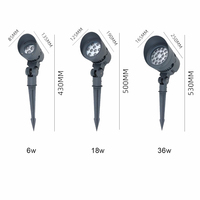 Lampes à piquet LED en aluminium Highlux IP65 Haute luminosité 90 °   Projecteur LED à piquet réglable pour l'éclairage paysager de jardin et de pelouse