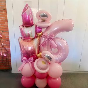 Palloncino Foil Autogonfiabile Grande 40 Pollici, Numero 6 Rosa Chiaro Lucido, per Ragazze 0-9 Anni, Festa di Compleanno, Anniversario - Product Image 5