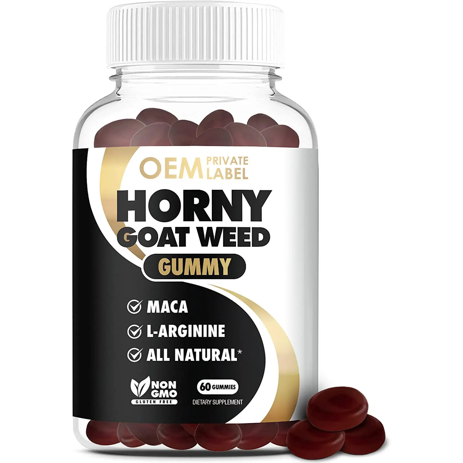 Best Selling Supplement Maca Tribalus Horny Goat Weed Tongkat Ali Gummies Men Women Natural Energy Booster