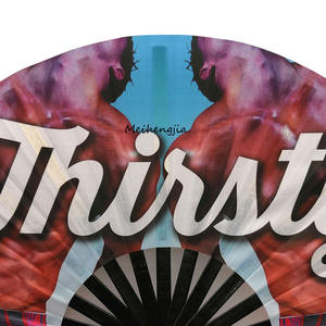 Großer faltbarer Hand fächer aus Nylon, chinesischer Kung Fu Tai Chi Hand fächer für Männer Frauen Festival Tanz geschenk Performance Dekorationen - Product Image 2