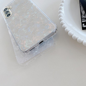 Mignon Femmes Style Doux IMD Cas pour <span class=keywords><strong>Samsung</strong></span> A14 A34 <span class=keywords><strong>A52</strong></span> A53 A54 S22 S23 Paillettes Translucide Perle Jade Motif Shell Cas - Product Image 5