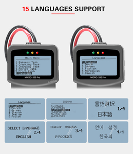 เครื่องมือทดสอบแบตเตอรี่รถยนต์ 12V รุ่น Micro-200pro ปี 2022 รองรับหลายภาษา สำหรับยี่ห้อ 100-2000 ทดสอบได้ทุกประเภทของแบตเตอรี่ตะกั่ว-กรด - Product Image 4