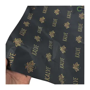 Moatain papier noir 17gsm logo or papier d'emballage cadeau avec logo imprimé personnalisé papier de soie pour vêtements