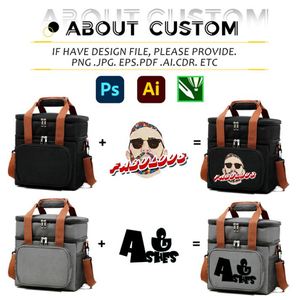 Custom Logo Double Layer Insulated Cooler Bag 300D Oxford Thermal Insulation Bag with Shoulder Strap for Picnic & Office Lunch - Product Image 3