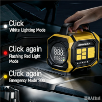 800A Peak 10000mAh Portable Car Jump Starter with Digital 150PSI Air Compressor Tire Inflator