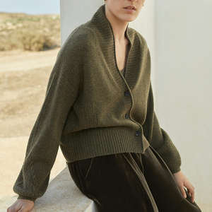 <span class=keywords><strong>Cardigan</strong></span> <span class=keywords><strong>con</strong></span> <span class=keywords><strong>collo</strong></span> <span class=keywords><strong>a</strong></span> <span class=keywords><strong>scialle</strong></span> in Cashmere 100% di alta qualità per donna maglione Outwear - Product Image 6