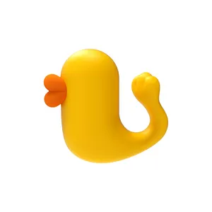 強い衝撃指先ダックバイブレーター防水シリコンフィンガーバイブレーター大人のおもちゃ - Product Image 1