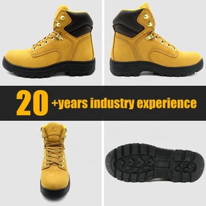 Chaussures de sécurité pour hommes Tiger Master, anti-perforation, embout en acier, cuir nubuck <span class=keywords><strong>jaune</strong></span>, antidérapantes, résistantes aux huiles et aux acides, semelle en caoutchouc - Product Image 2