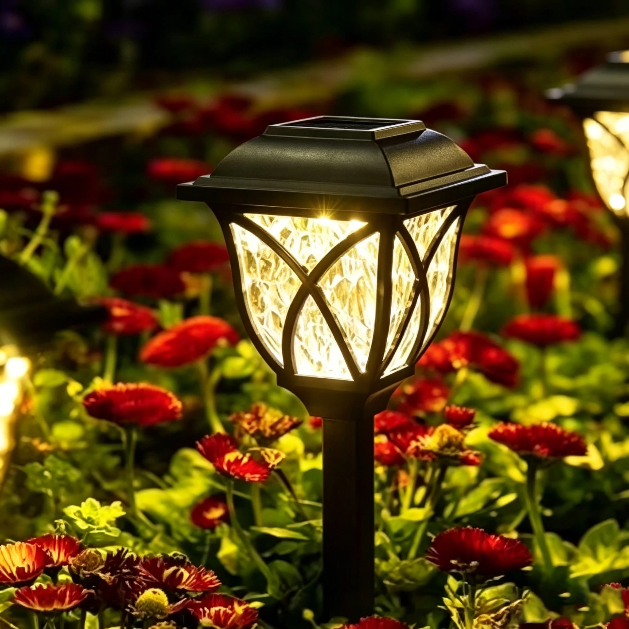 OEM Auto On/Off Warm White Glow Solar Pathway Lights Outdoor Decorative Waterproof LED Landscape Lights for Garden Lawn Walkway · image 3
