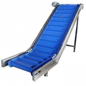 Nastro Trasportatore Inclinato Impermeabile per Alimenti con Listelli per Linee di Lavorazione Alimentare Trasportatore di Uscita Sacchi per Cereali - Product Image 6