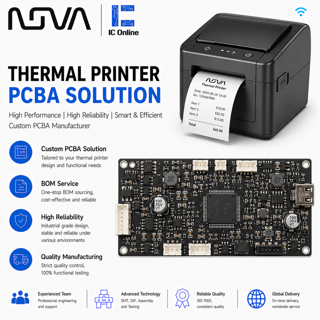 Thermal printer Control board mainboard OEM Bom list service Multi-layer PCB PCBA customise