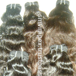 Extensiones de cabello humano ondulado Natural crudo de 16 "superventas, cabello humano de templo, tejido de cabello crudo de alta calidad - Product Image 6