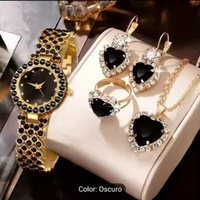 Ensemble de montres à quartz pour femmes luxueuses, classiques, serties de zircons, avec des chiffres romains et un design tendance
