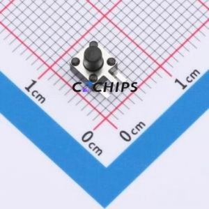 TSC08-CBW1EH5.5 Tactile Switch Through hole-3P,4.5x4.5mm Switch Single Pole Single Throw Round Button 1.8N Right Angle Insert - Product Image 1