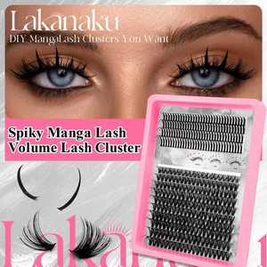 Nhãn Hiệu Riêng Fluffy Spiky Manga Lash Cụm Khay Bán Buôn Chồn Wispy DIY Cụm Lông Mi Nhà Cung Cấp Biểu Tượng Tùy Chỉnh - Product Image 1
