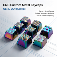 Porte-clés personnalisés à mousquetons usinés CNC pour touches de clavier usinées et percées en laiton/alliage d'aluminium/acier inoxydable