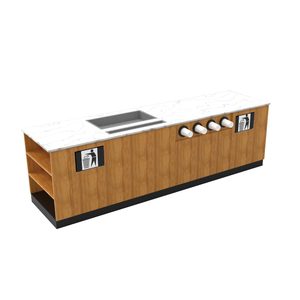 Dépanneur commercial Comptoir de sortie en bois en métal Bill Desk Supermarket Beverage Stations - Product Image 4