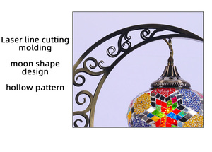 Luces Decorativas de <span class=keywords><strong>Mosaico</strong></span> de Hierro Europeo Hechas a Mano al por Mayor con Alimentación CA para Dormitorio - Product Image 4
