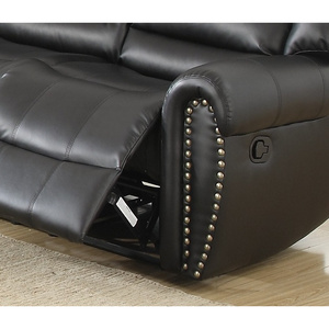 DB Plush Relax 1ชิ้นเบาะนั่ง2ที่นั่งแบบแมนนวลหนังสีดำสำหรับเฟอร์นิเจอร์ห้องนั่งเล่น - Product Image 3