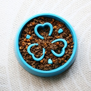 Tazón antideslizante para mascotas para uso diario con diseño de hojas, plato de comida para perros y gatos de alimentación lenta, verde, 10 pulgadas - Product Image 3