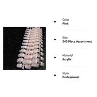 Haute qualité acrylique 24 pièces court naturel couverture complète bâton sur les ongles français manucure pointe presse sur les ongles couleur claire