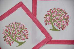 Lot de serviettes en coton imprimé indien main bloc impression serviettes Cocktail dîner serviettes Table Unpaper usage quotidien - Product Image 2