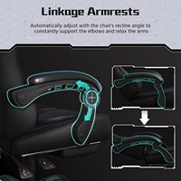 Chaise de gamer de course d'ordinateur inclinable de massage de LED réglable en hauteur DDP avec appui-tête noir rouge Sillas De Escritorio De Oficina