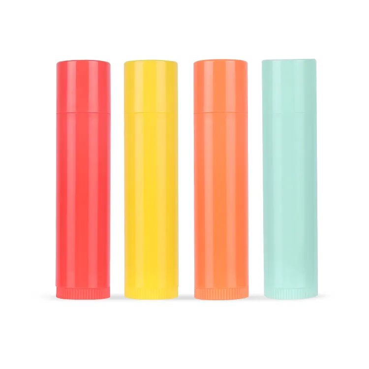 Neues Design 4,2g Farbe angepasst orange Lippen balsam Twist Tube Lippen balsam Tube Deodorant Behälter Stick LIP BALM TUBE