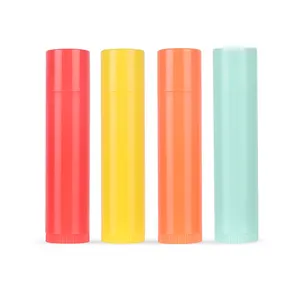 New design 4.2g color customized orange lip balm twist tube lip balm tube deodorant container stick LIP BALM TUBE