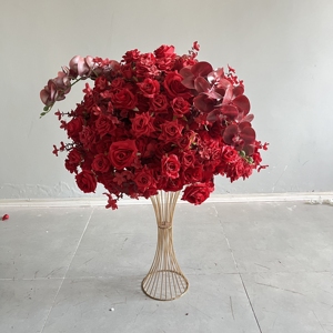 Bola de flores artificiales de 70cm al por mayor, Bola de flores rojas, centros de mesa de boda, Bola de flores grande de lujo para decoración de boda - Product Image 1