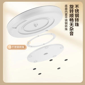 Organisateur de cuisine rotatif moderne Lazy Susan en ABS, plateau à condiments multifonction, support de comptoir autoportant - Product Image 2