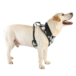 Harnais de luxe élégant pour animaux de compagnie, motif écossais, anti-étranglement, pour des promenades élégantes et sûres - Product Image 3