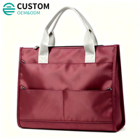 Sac fourre-tout élégant Fuliya personnalisé avec logo, pour réunions, bureau, voyages, organiseur de documents, sac pour ordinateur portable, multi-compartiments, mallette d'affaires