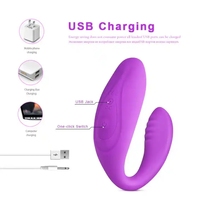 Vibrateur de culotte portable pour couple, télécommande, 10 fréquences, double stimulation, stimulateur du point G et du clitoris, forme en U, étanche IPX6