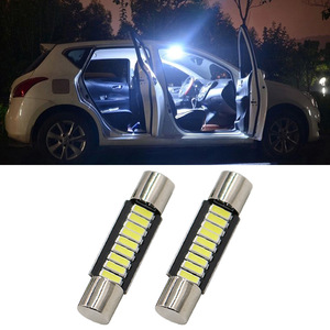 Luz LED para espejo de coche, luz de fusible, luz de lectura de doble punta plana de 29 mm, luz interior modificada para coche - Product Image 1