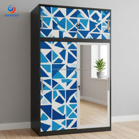 Armoire en acier robuste et démontable pour vêtements, installation simple, anti-rouille, organisateur de garde-robe en métal pour la maison et l'école