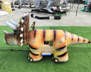 Coche de dinosaurio animatrónico con arranque por moneda para parque de atracciones, venta de fábrica - Product Image 4