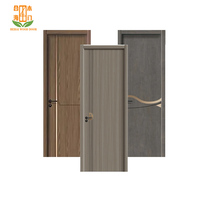 Porte intérieure en bois stratifié mélaminé, porte en bois carbone, porte en cristal, porte résidentielle, porte de chambre d'hôtel, étanche