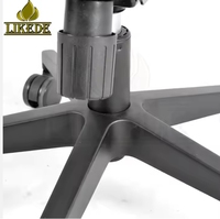 Pieds de bureau en alliage d'aluminium noir mat avec revêtement poudré, réglables en hauteur, pivotants à 360 degrés, à cinq griffes