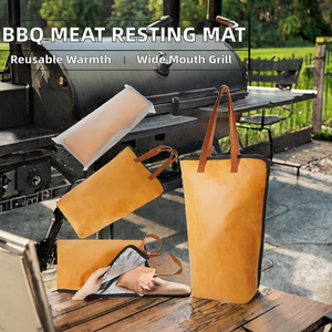 21 Inch Insulated BBQ Heat Bag for Resting Meat 5 Layer Thermal Grilling <b>Blanket</b> Reusable Oil Resistant Smoker Meat Rest Bag - Product Image 3