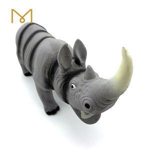 Özel yumuşak lateks rinoceros kauçuk köpek ve çocuklar gıcırtılı şeyler hayvanlar oyuncaklar - Product Image 1