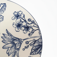 Assiettes en céramique bleues et blanches vintage, vaisselle en porcelaine à motifs floraux traditionnels pour la maison, le restaurant, un cadeau de mariage