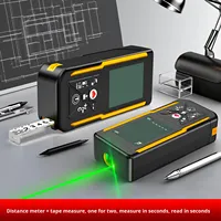 Mètre laser 2-en-1 avec niveau, télémètre de distance, instrument de mesure infrarouge de haute précision pour l'extérieur et l'industrie, pour la pièce