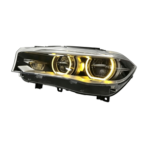 Gruppo Fari Anteriori, Fari LED di Tipo Europeo Aggiornati per <span class=keywords><strong>BMW</strong></span> Serie <span class=keywords><strong>X5</strong></span> F15 2014-2017, Xenon, DRL Giallo-Bianco Commutabile - Product Image 1