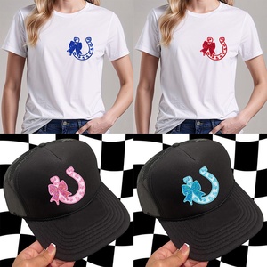 Parches Termoadhesivos Personalizados al por Mayor para Gorras Trucker con Bordado 3D, Lentejuelas, Lazo y Herradura, de Tela de Lona - Product Image 5